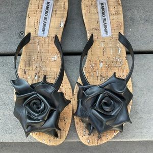 Manolo Blahnik Flower Sandals